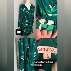 Merona Long Sleeve Shift Dress sz XL
